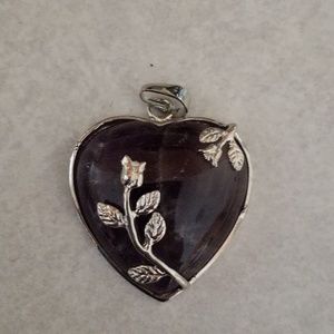 Amethyst heart pendant